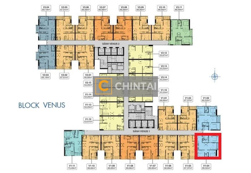 Căn hộ Q7 Saigon Riverside nội thất cơ bản, view nội khu.