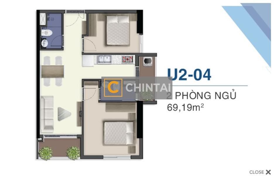 Bán Căn hộ Q7 Saigon Riverside 2pn,2wc
