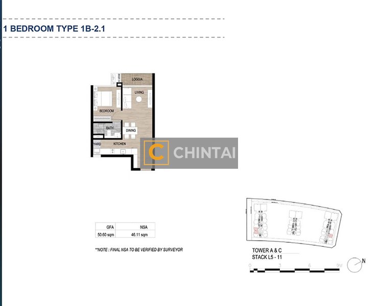 Căn hộ có 1 phòng ngủ The Metropole Thủ Thiêm, bàn giao nội thất cơ bản.