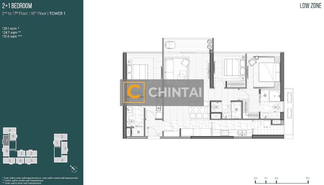 Căn hộ Dual Key Empire City Thủ Thiêm tầng 6, nội thất cơ bản.