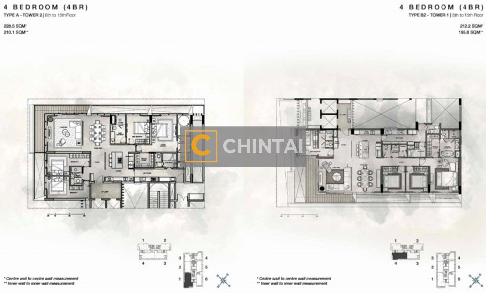 Căn hộ Empire City tầng 12 diện tích 212.2m2, không gian thoáng đãng.
