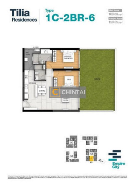 Căn hộ Empire City tầng 19 view đón gió mát, nội thất cơ bản.