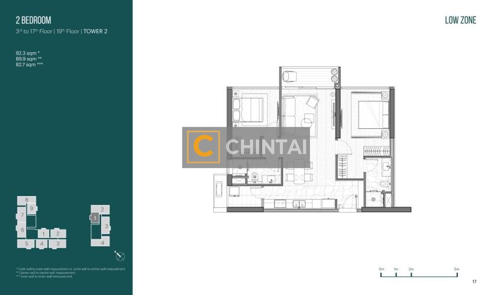 Căn hộ Empire City nội thất cơ bản diện tích 92.3m²