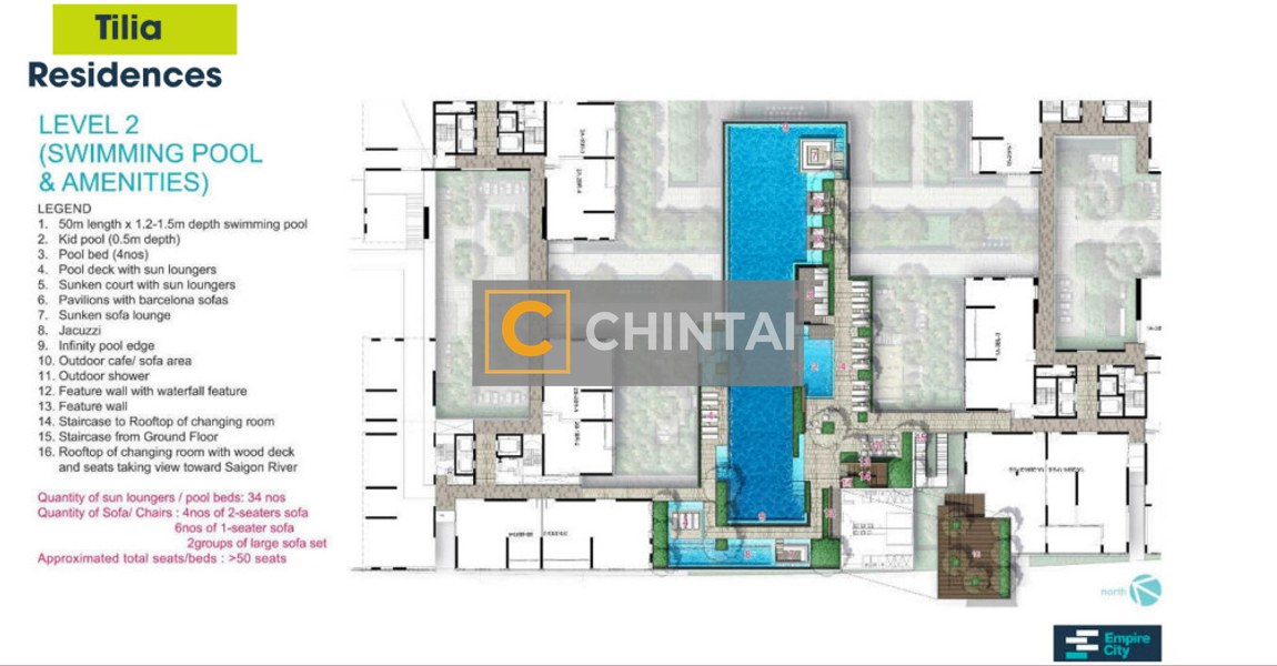 Căn hộ hạng sang Empire City tầng 8 có 1 phòng ngủ, nội thất cơ bản.