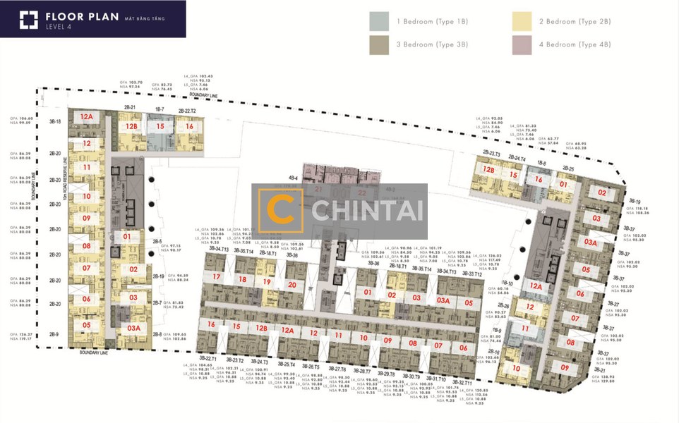 Căn hộ The Metropole Thủ Thiêm có 4 phòng ngủ, nội thất cơ bản.