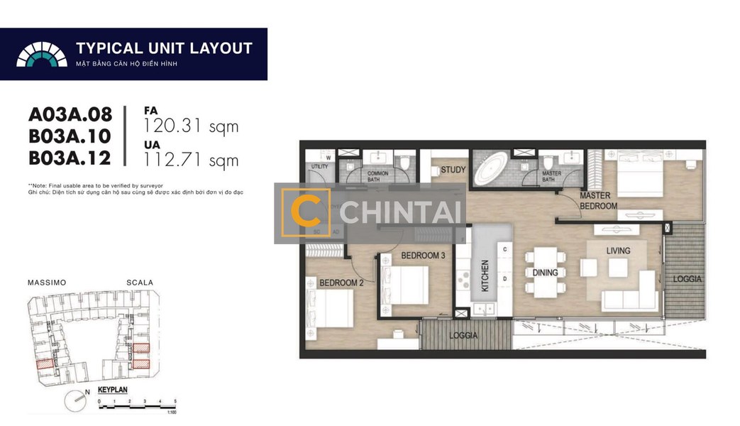 Căn hộ The Metropole Thủ Thiêm hướng ban công tây nam đầy đủ nội thất diện tích 120.31m².