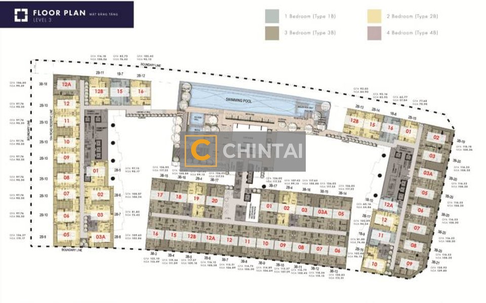 Căn hộ The Metropole Thủ Thiêm nội thất cơ bản diện tích 97.76m²