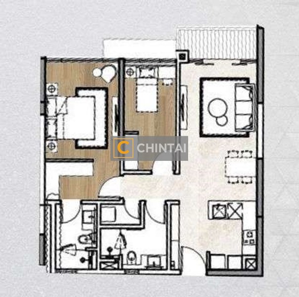 Căn hộ The River Thủ Thiêm tầng thấp, diện tích 127m2 nội thất cơ bản.