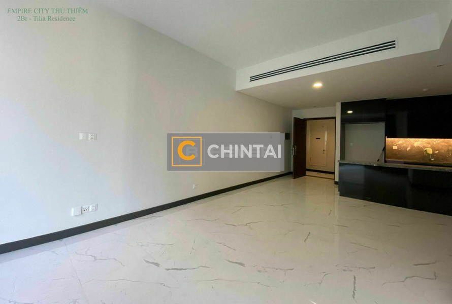 Căn hộ thiết kế 2 phòn ngủ dự án Empire City, bàn giao nội thất cơ bản.
