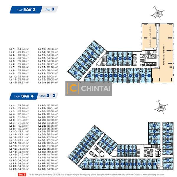 Căn Officetel The Sun Avenue diện tích 41.39m2, không nội thất.