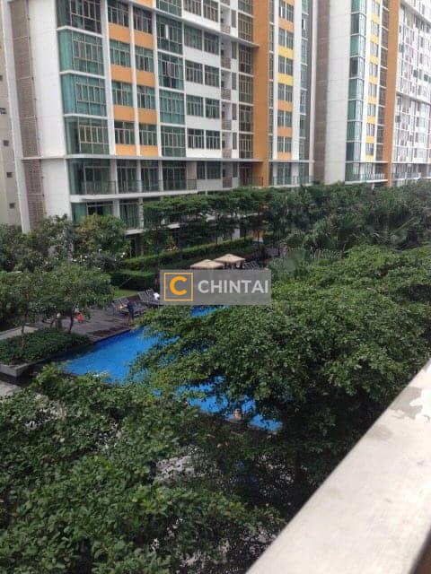 Two bedroom apartment for rent in Vista An Phu with basic furniture and cheap rental