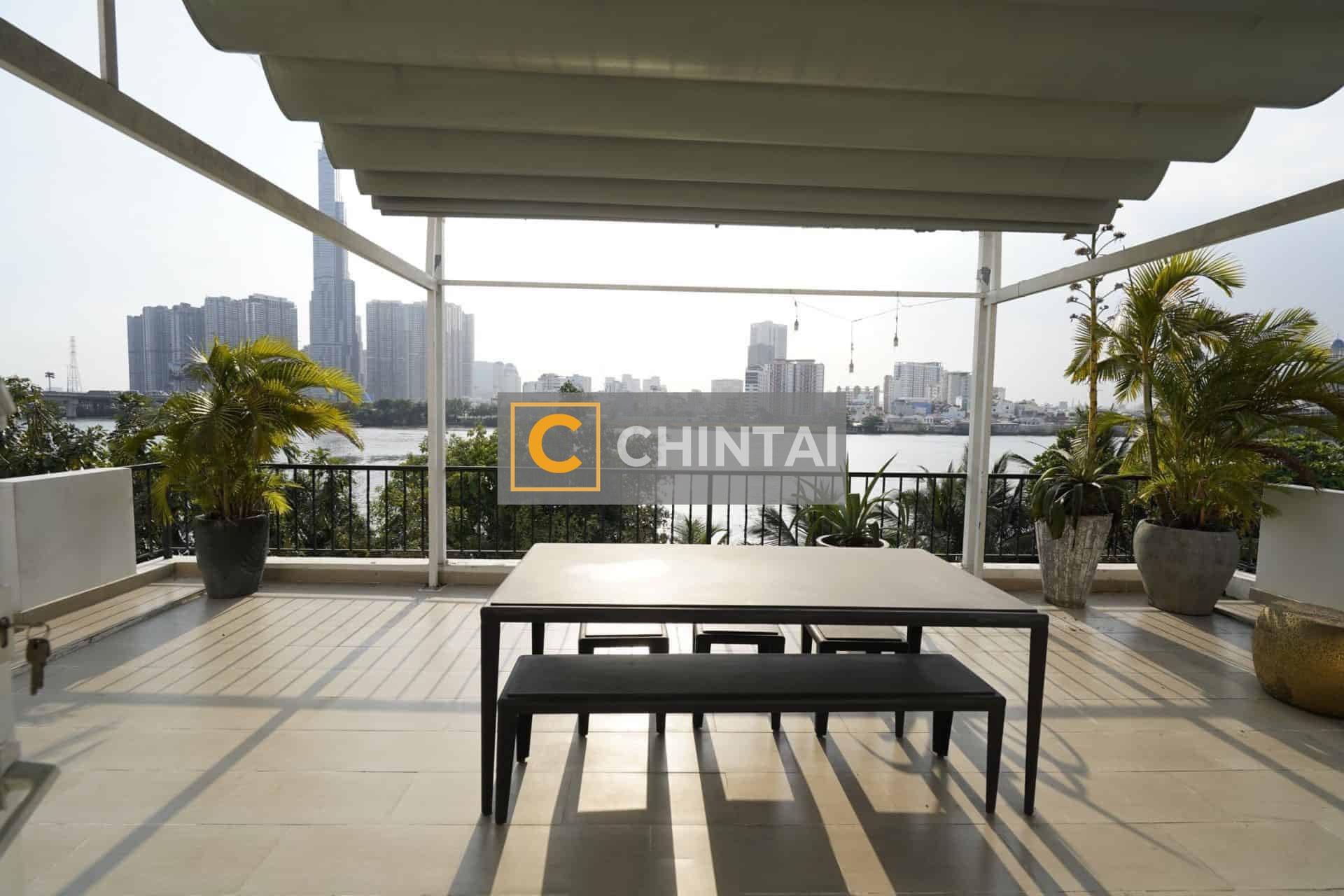 Thao Dien House For Rent, Big Terrace On Rooftop Overlooking To Sai Gon River