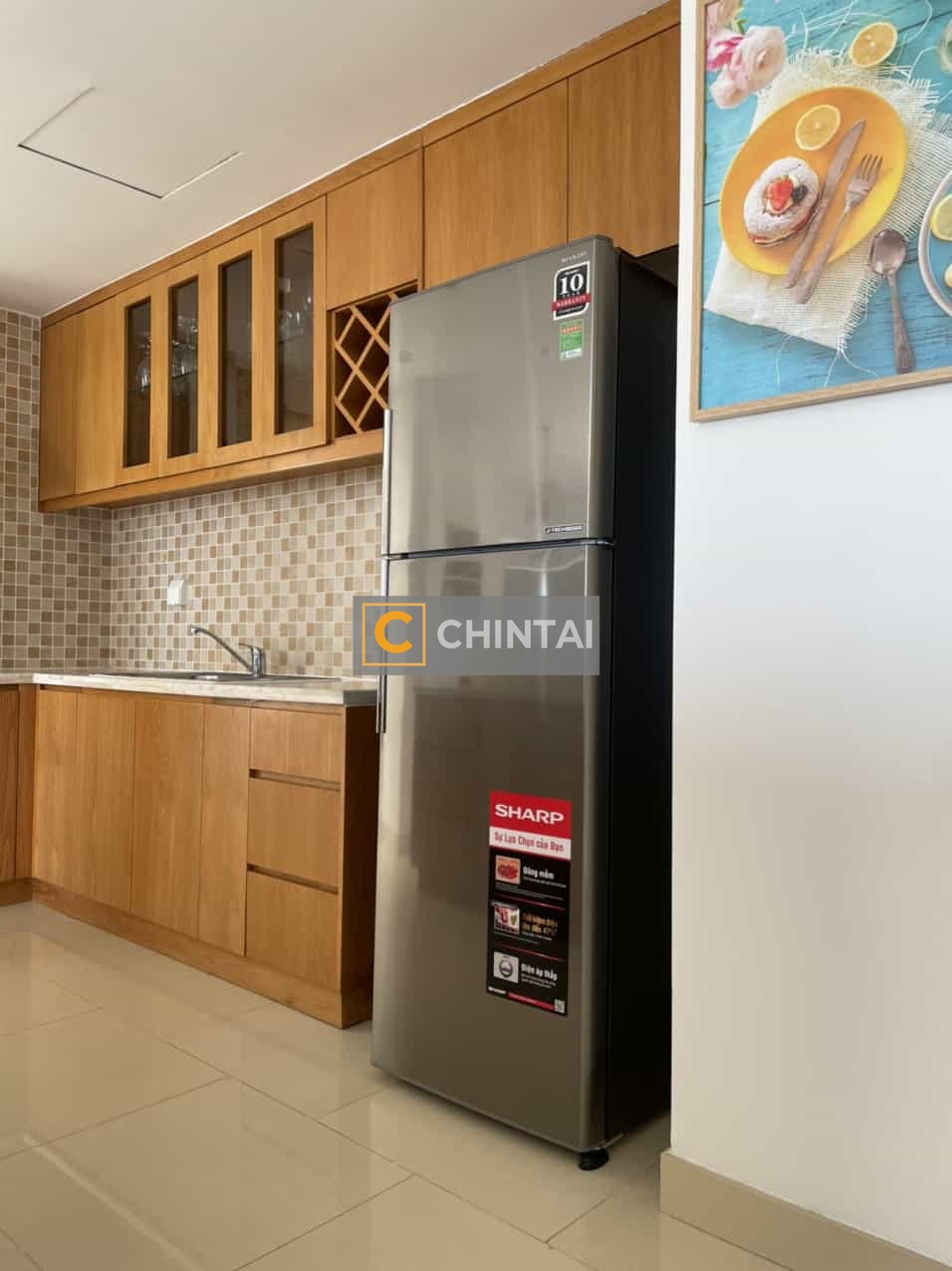 River Garden 2 Bedrooms Apartment For Rent With Light Colored Wooden Furniture