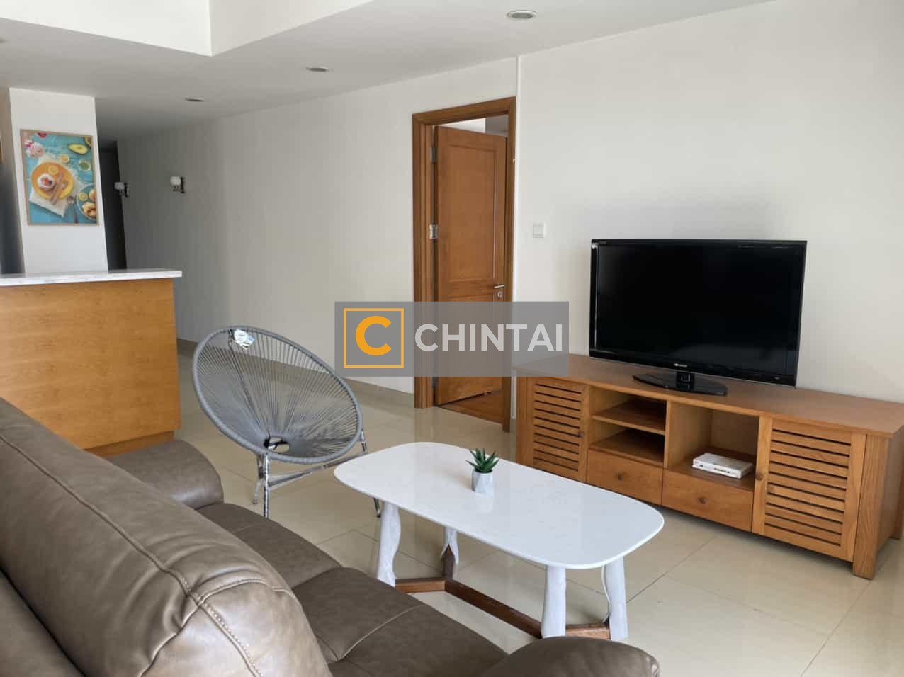 River Garden 2 Bedrooms Apartment For Rent With Light Colored Wooden Furniture