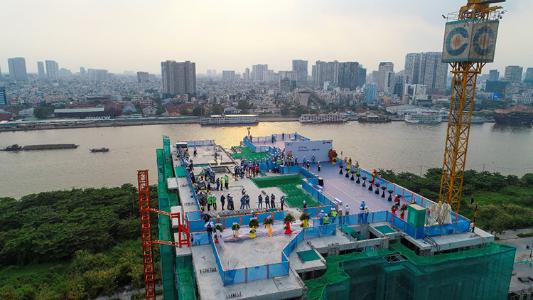 Two towers of Cove Residences (Empire City project) topped out 3 weeks ahead of schedule