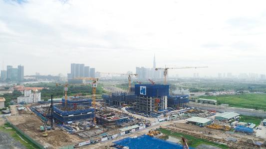 Overview of the Empire City Thủ Thiêm construction site
