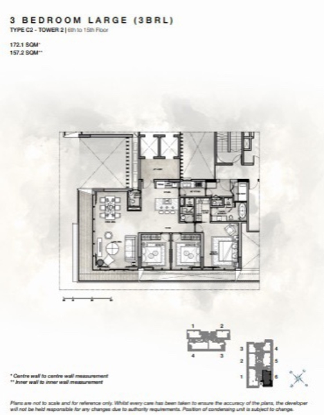 Căn hộ Empire City thiết kế hiện đại, cửa hướng Tây Bắc.