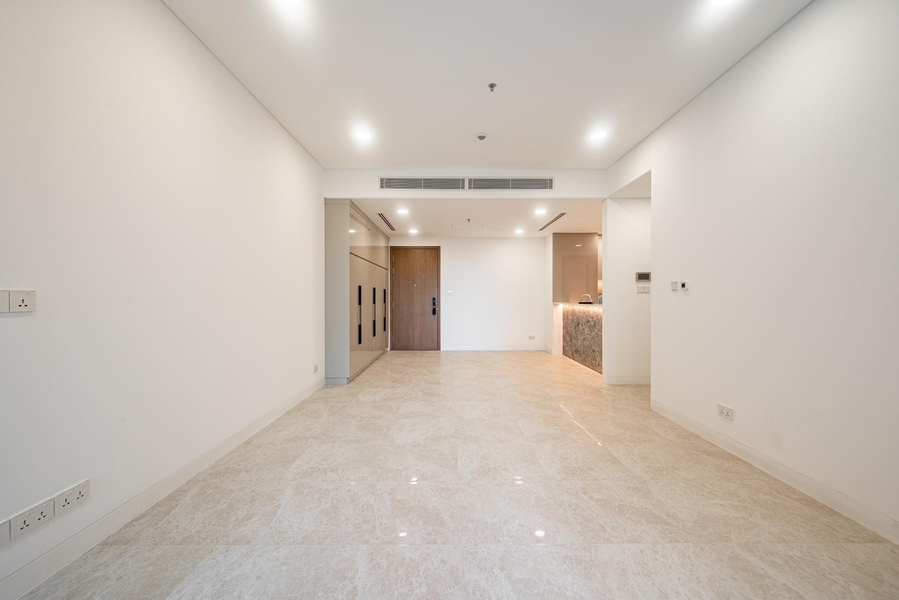 Căn hộ The River Thủ Thiêm hướng ban công tây bắc nội thất cơ bản diện tích 138m².