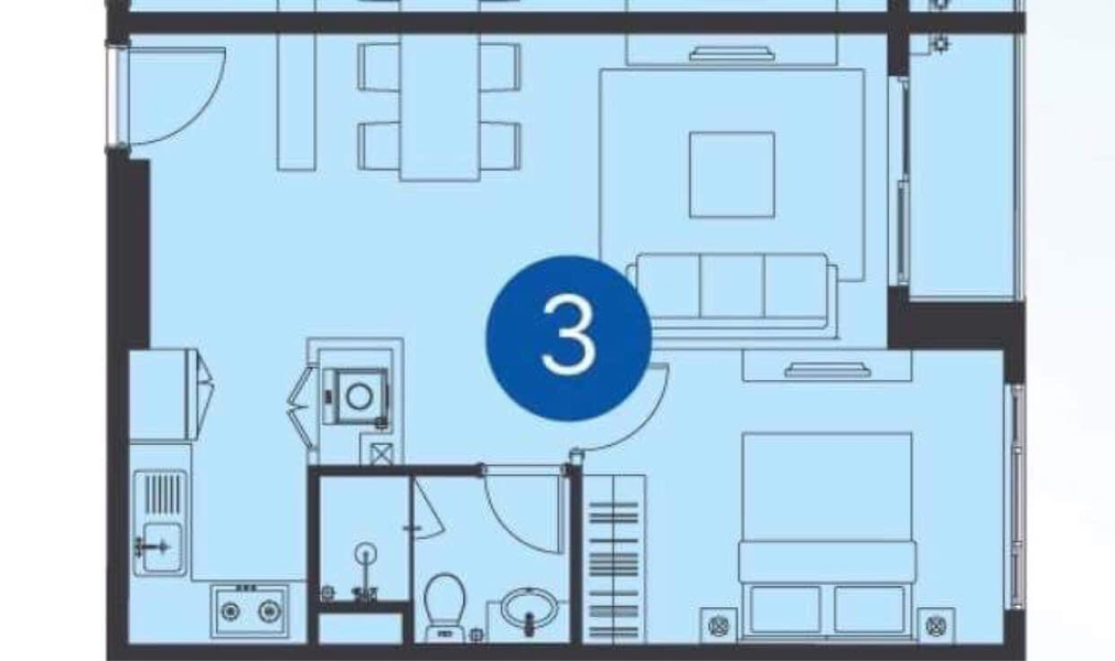 Căn hộ The Sun Avenue diện tích 51m2, view đón bình minh tuyệt đẹp.