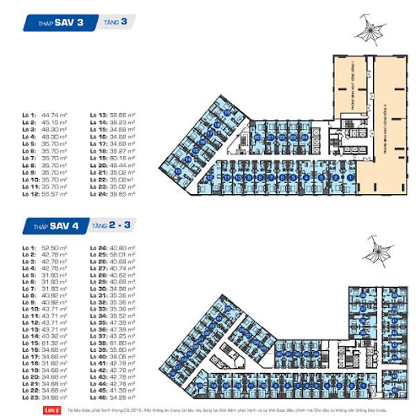 Căn Officetel The Sun Avenue diện tích 41.39m2, không nội thất.