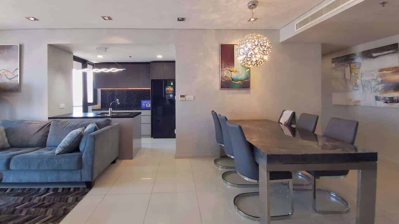 2 Bedrooms City Garden Apartment For Rent, Chic Style Furniture.