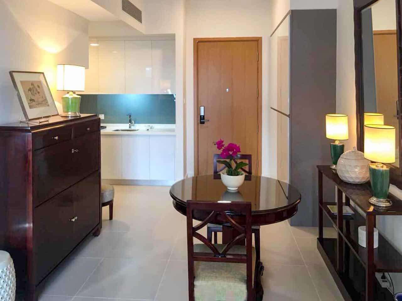 01 Beds Flat In Gateway Thao Dien For Lease, Wooden Furniture.
