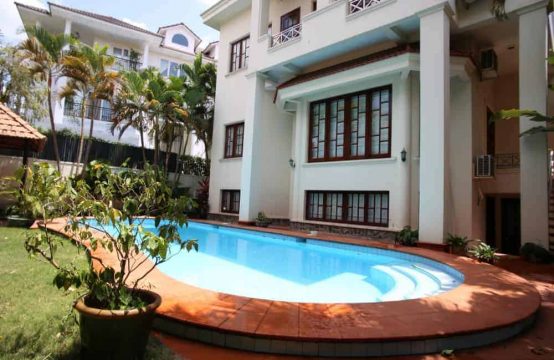 Villa With Garden And Pool In Compound Thao Dien For Rent